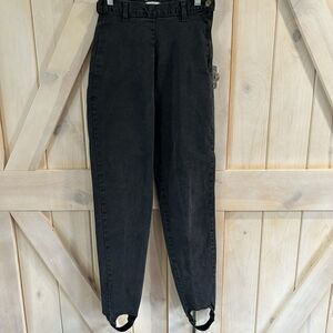 Vintage Womens Jeans Saddleback Stirrup Black 10 Side Zip Equestrian Retro